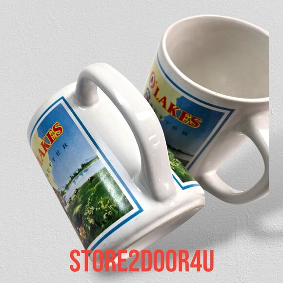 Two Vintage Land O' Lakes Advertising Coffee Mugs Cups Mia Indian Girl - Picture 8 of 9